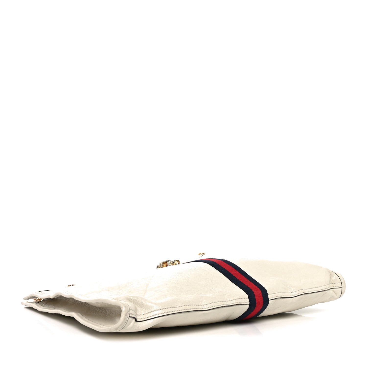 Calfskin Large Rajah Chain Tote White