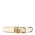 Patent Double G Thin Belt 75 30 Mystic White