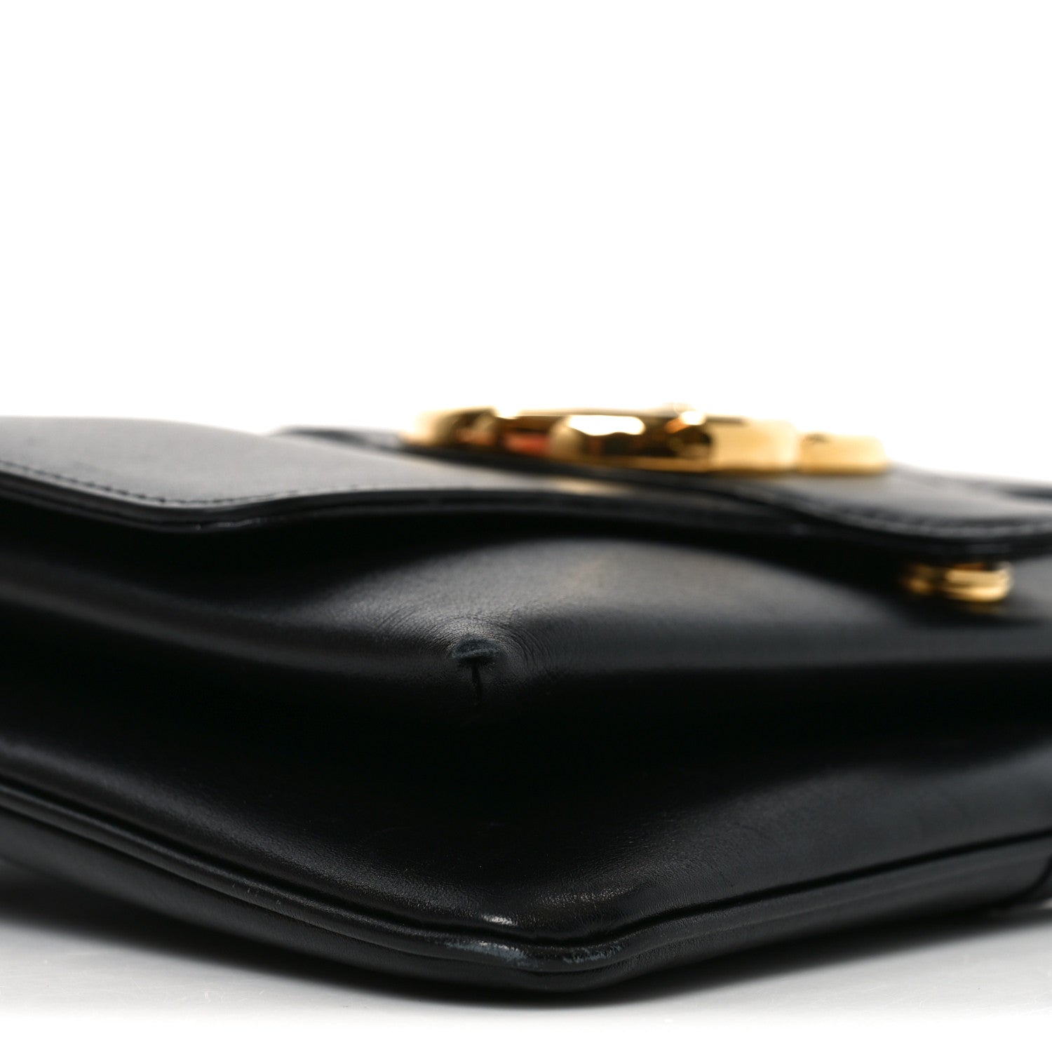 Vitello Palmellato Lux Small Arli Flap Shoulder Bag Black