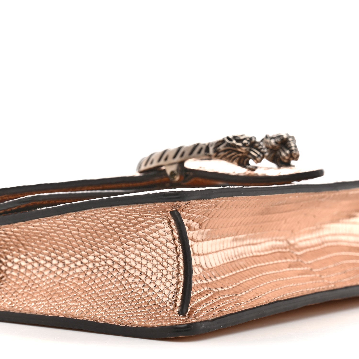 Metallic Lizard Super Mini Dionysus Bag Rame