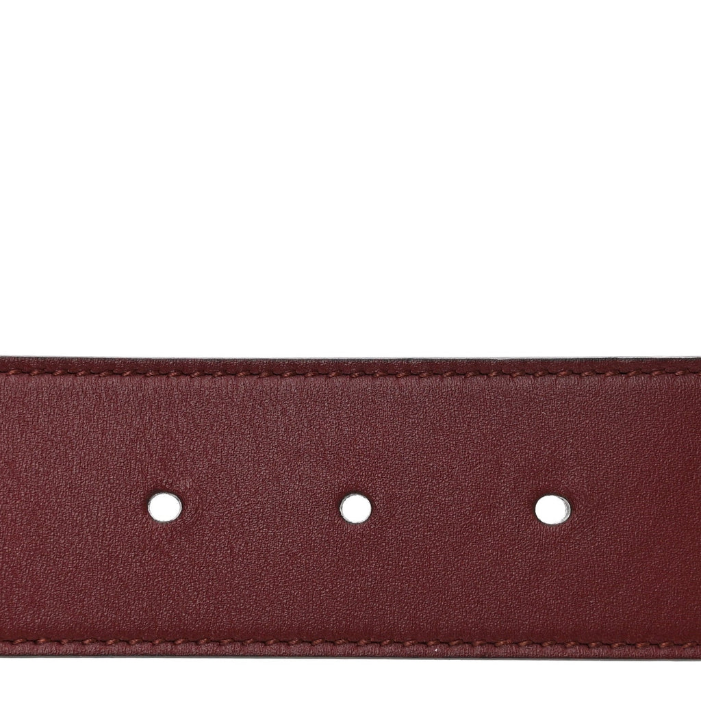 Calfskin Crystal Double G 40mm Belt 95 38 Vintage Bordeaux