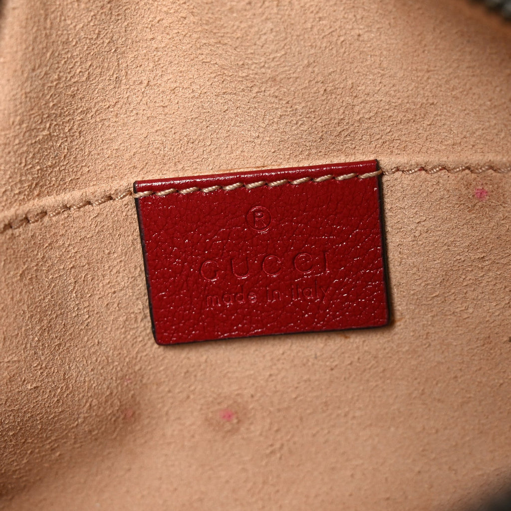 Azalea Calfskin Matelasse Diagonal Torchon GG Marmont Belt Bag 75 30 Black Romantic Cerise