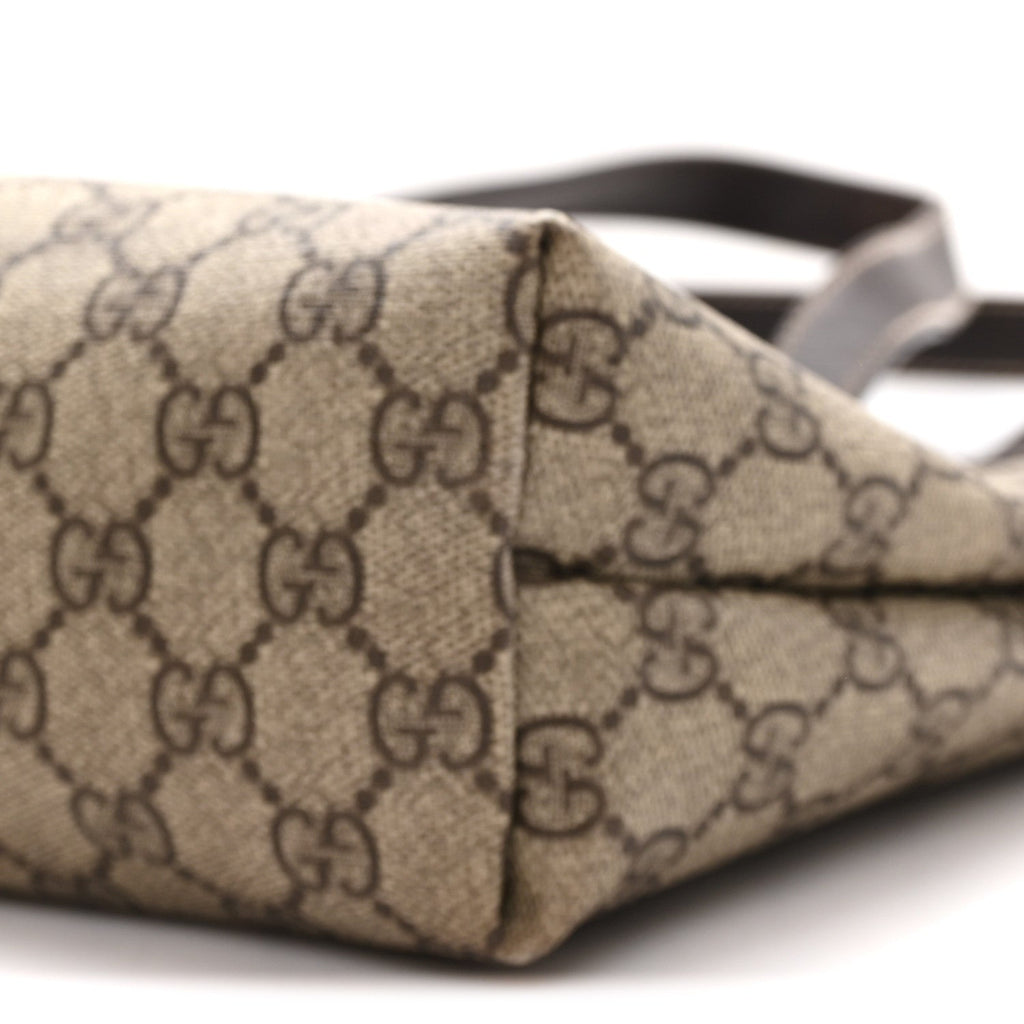 GG Supreme Monogram Small Joy Tote Dark Brown