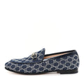 New Denim Crystal GG Monogram Womens 1953 Horsebit Jordaan Loafer 36 Blue