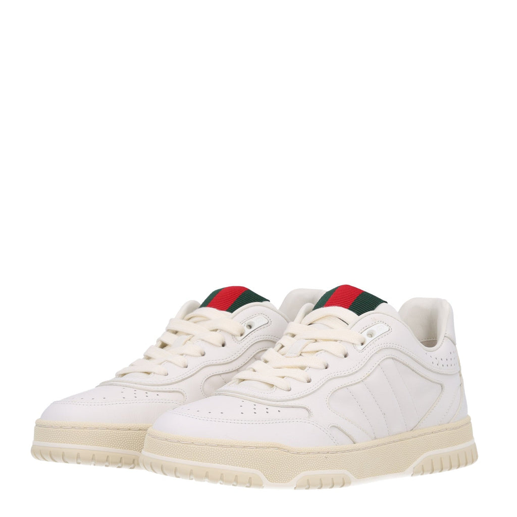 Calfskin Suede Womens Re-Web Sneakers 38.5 White Red
