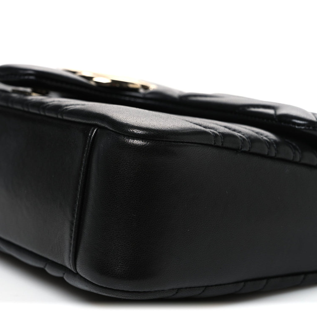 Lambskin Matelasse Large GG Marmont Shoulder Bag Black
