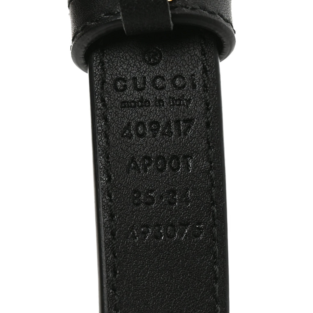 Calfskin Double G 20mm Belt 85 34 Black