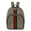 GG Supreme Monogram Medium Ophidia Day Backpack Brown