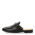 Calfskin Womens Princetown Slippers 37.5 Black