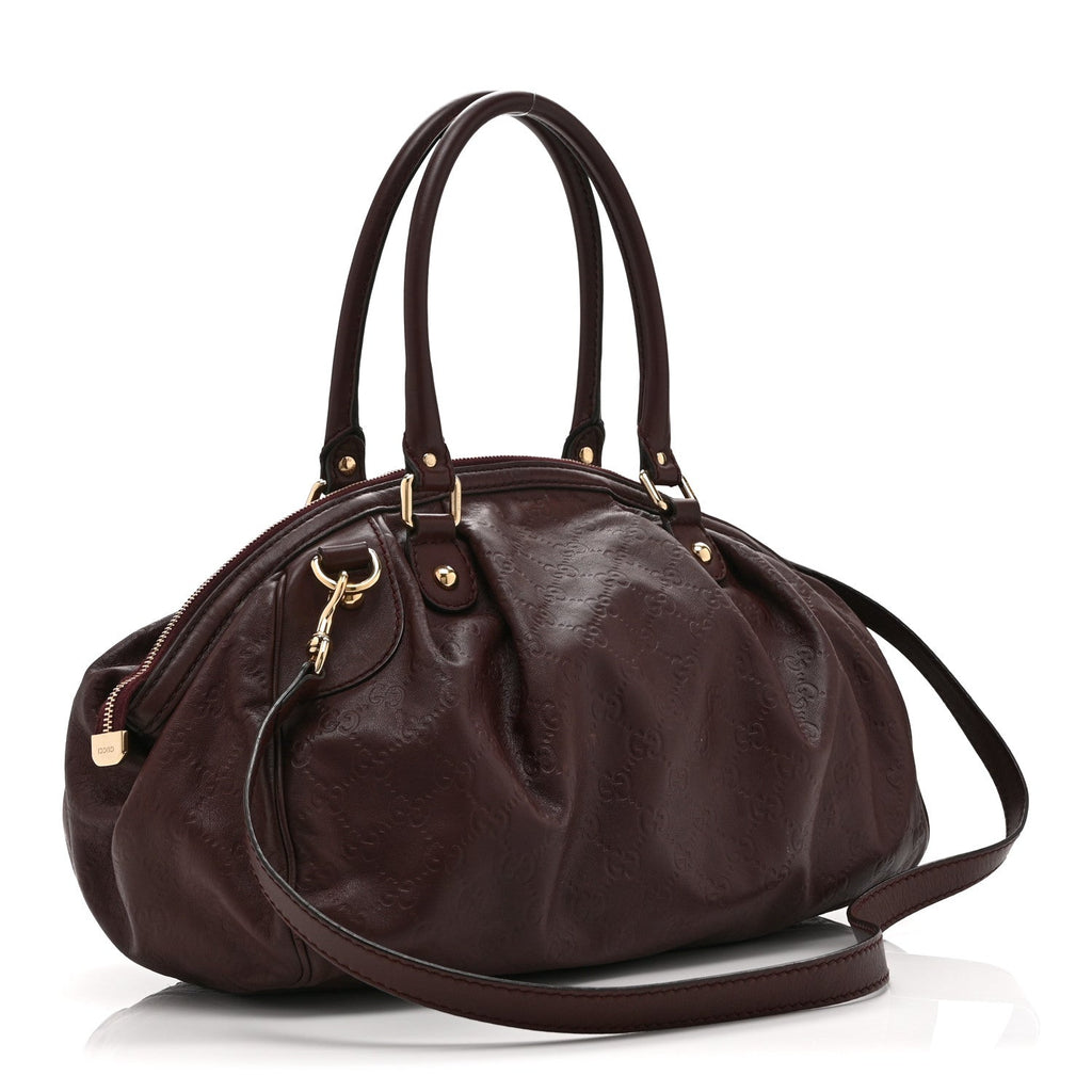 Guccissima Medium Sukey Boston Chocolate