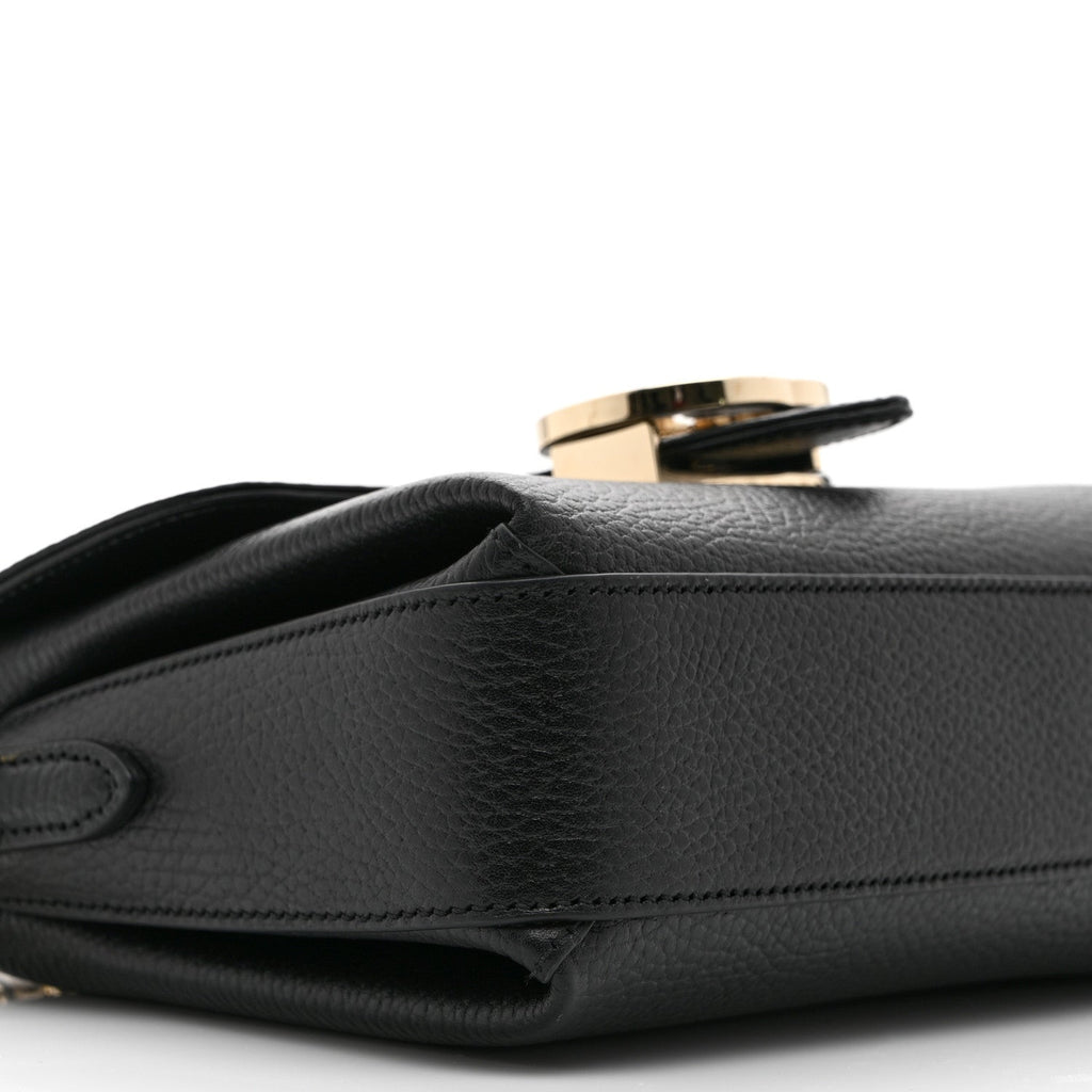 Dollar Calfskin Interlocking G Crossbody Bag Black