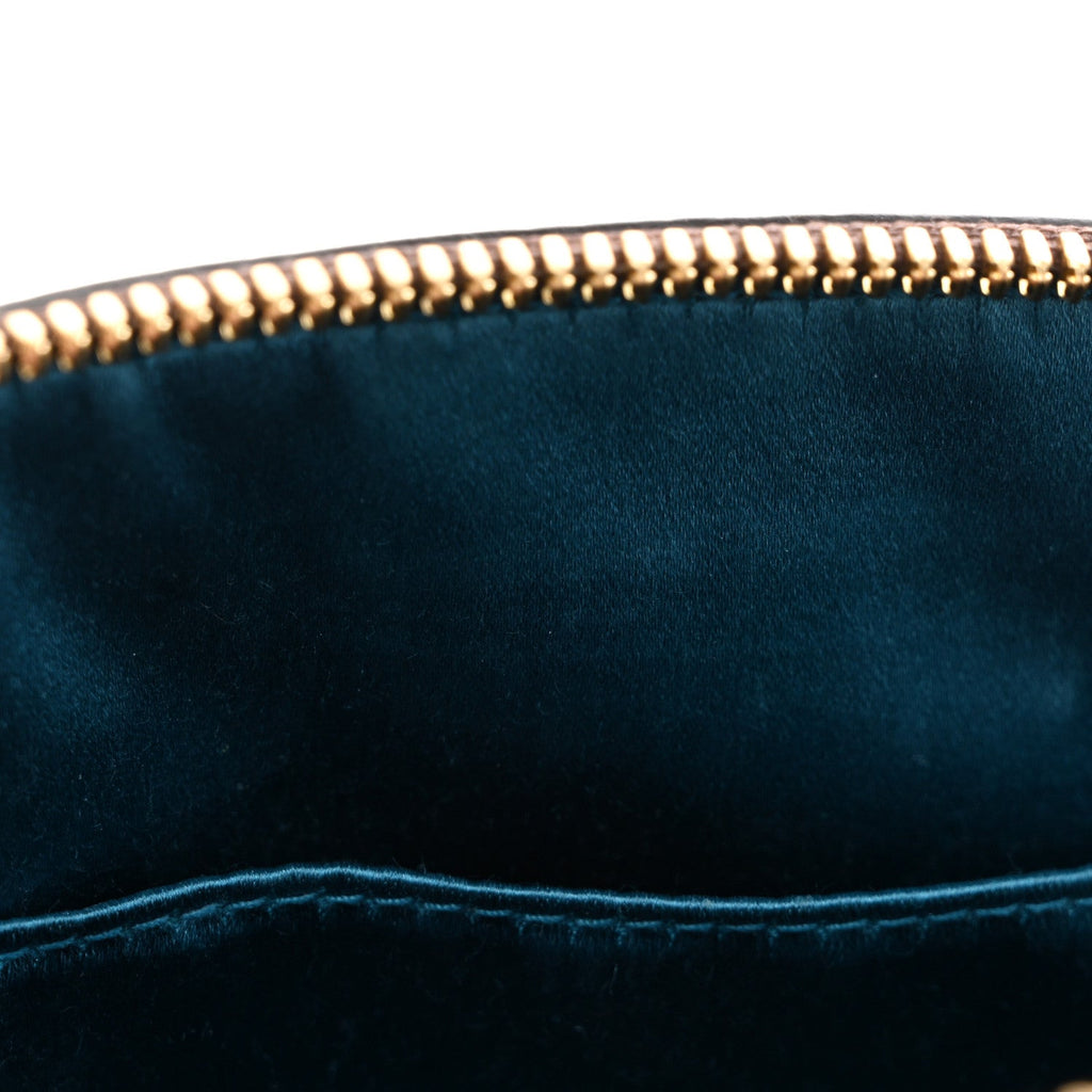 GG Supreme Monogram Textured Dollar Calfskin Web Small Ophidia Dome Shoulder Bag Beige Ebony New Acero