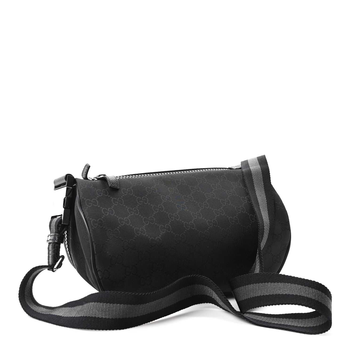 Nylon Monogram Fanny Pack Belt Bag Black
