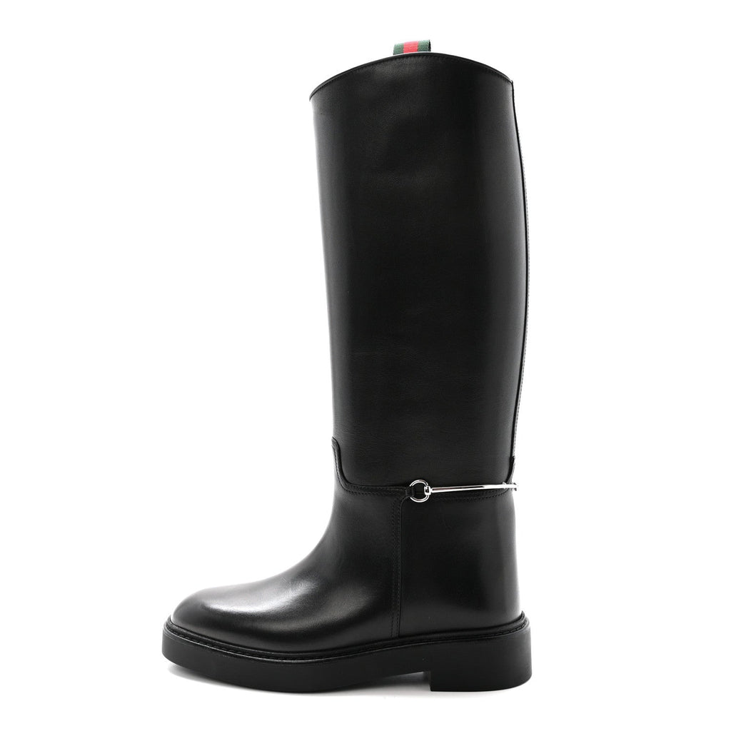 Marot Lux Michelangelo Slim Horsebit Riding Boots 37.5 Black