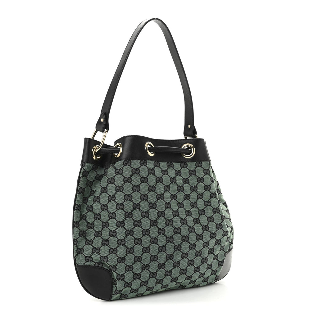 Monogram Drawstring Shoulder Bag Green