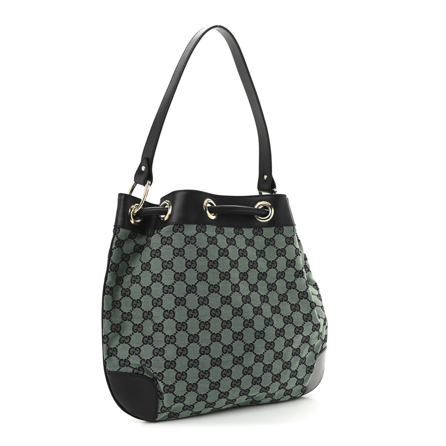 Monogram Drawstring Shoulder Bag Green