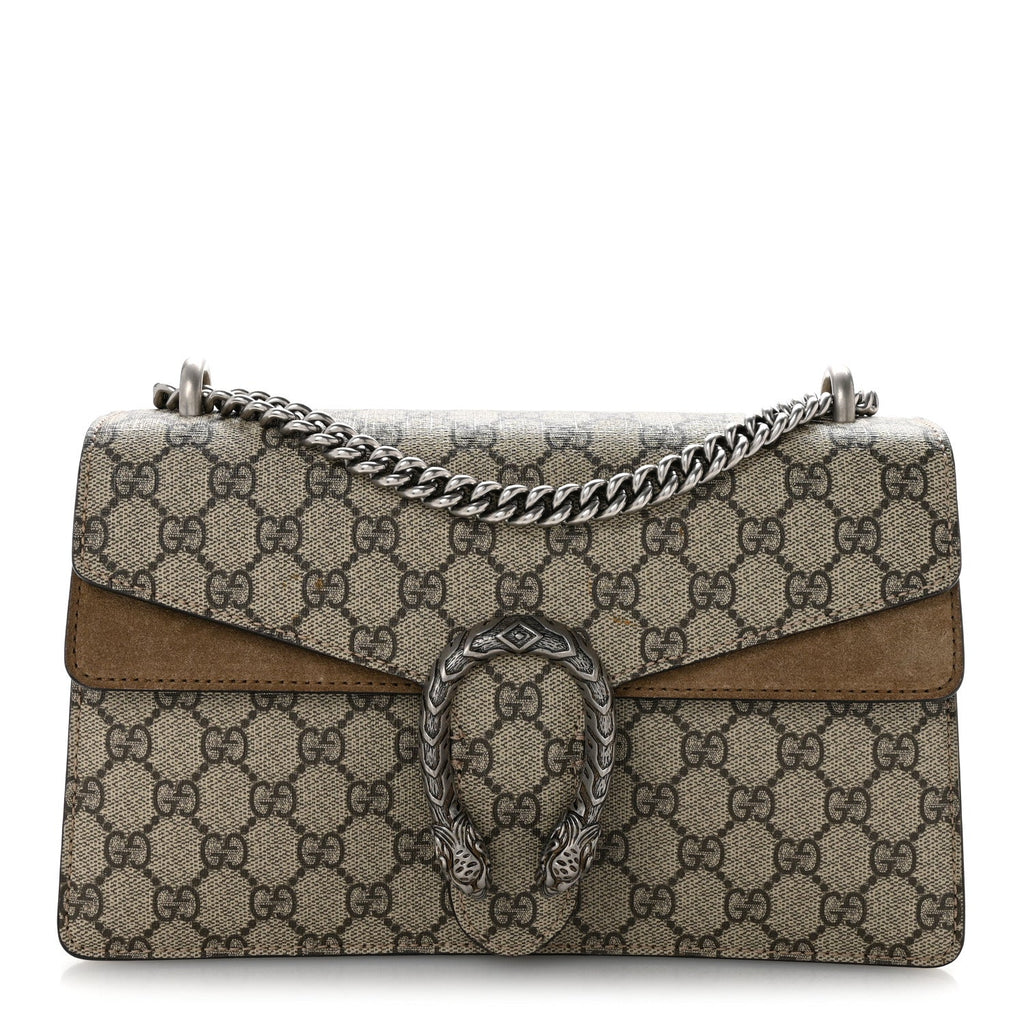 GG Supreme Monogram Small Dionysus Shoulder Bag Taupe
