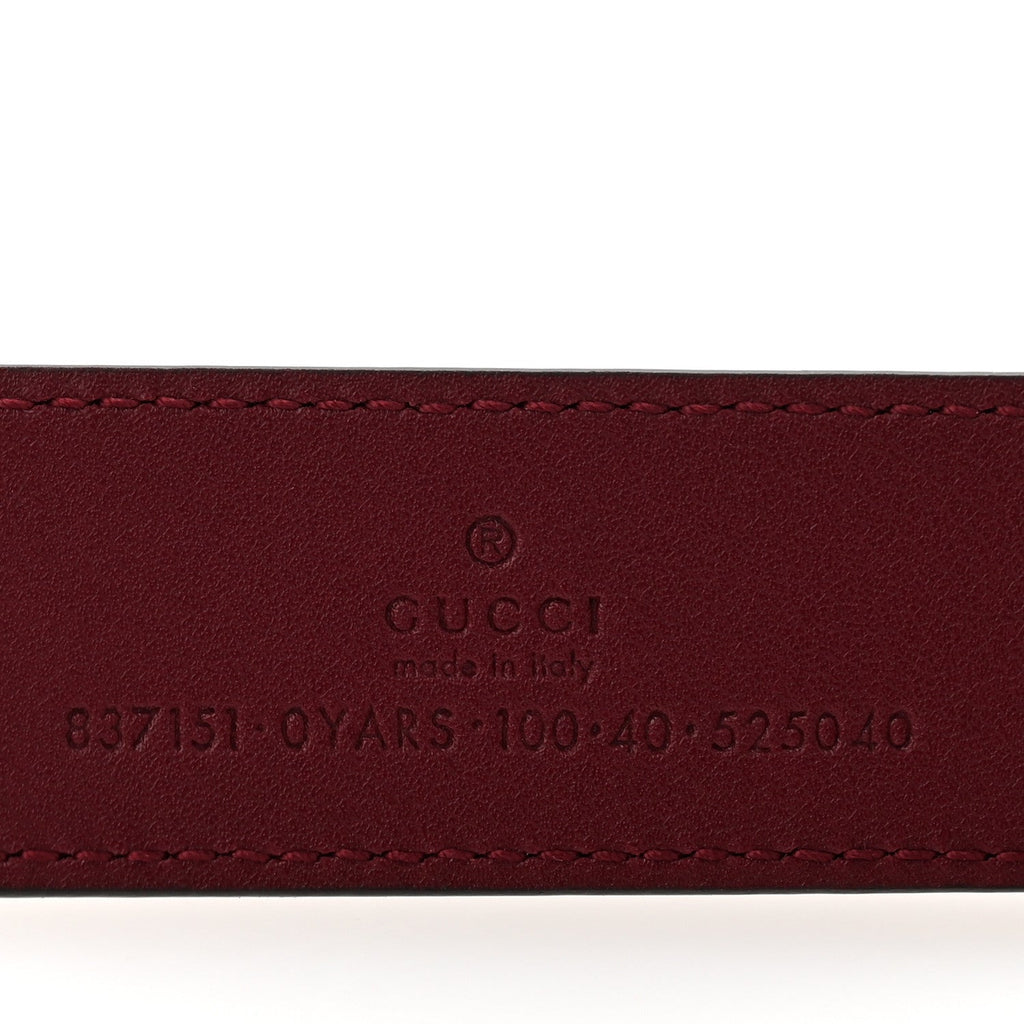Plutone Calfskin Interlocking G 30mm Belt 100 40 Rosso Ancora