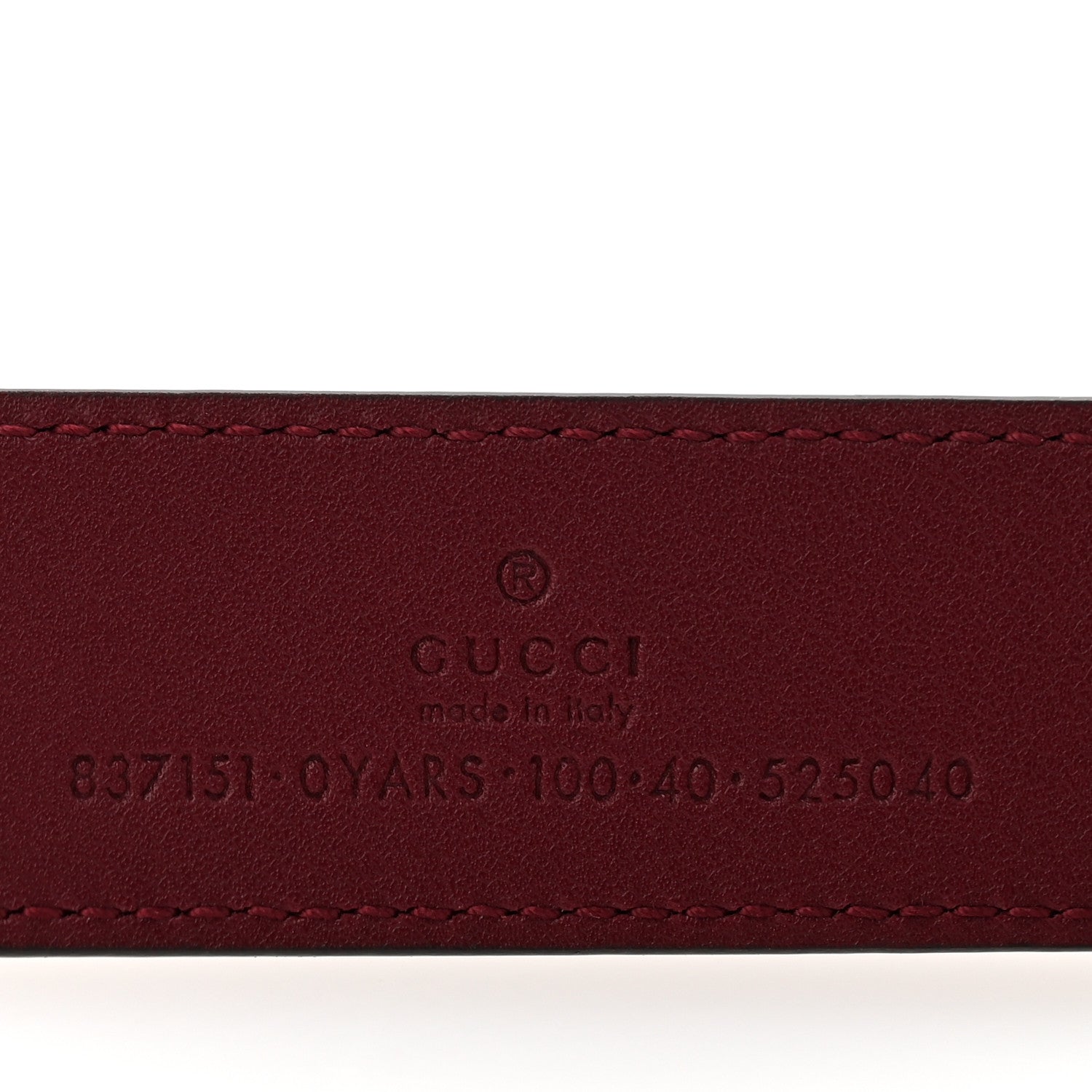 Plutone Calfskin Interlocking G 30mm Belt 100 40 Rosso Ancora