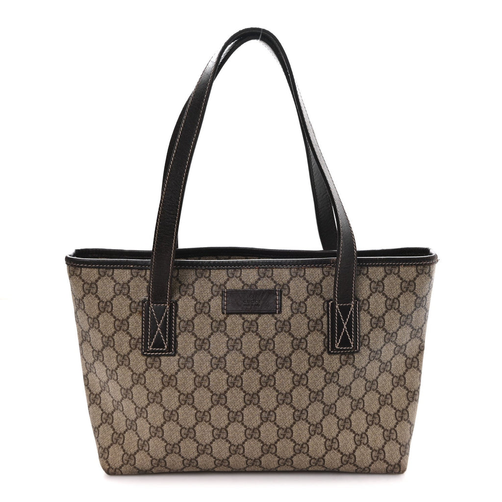 GG Supreme Monogram Small Joy Tote Dark Brown