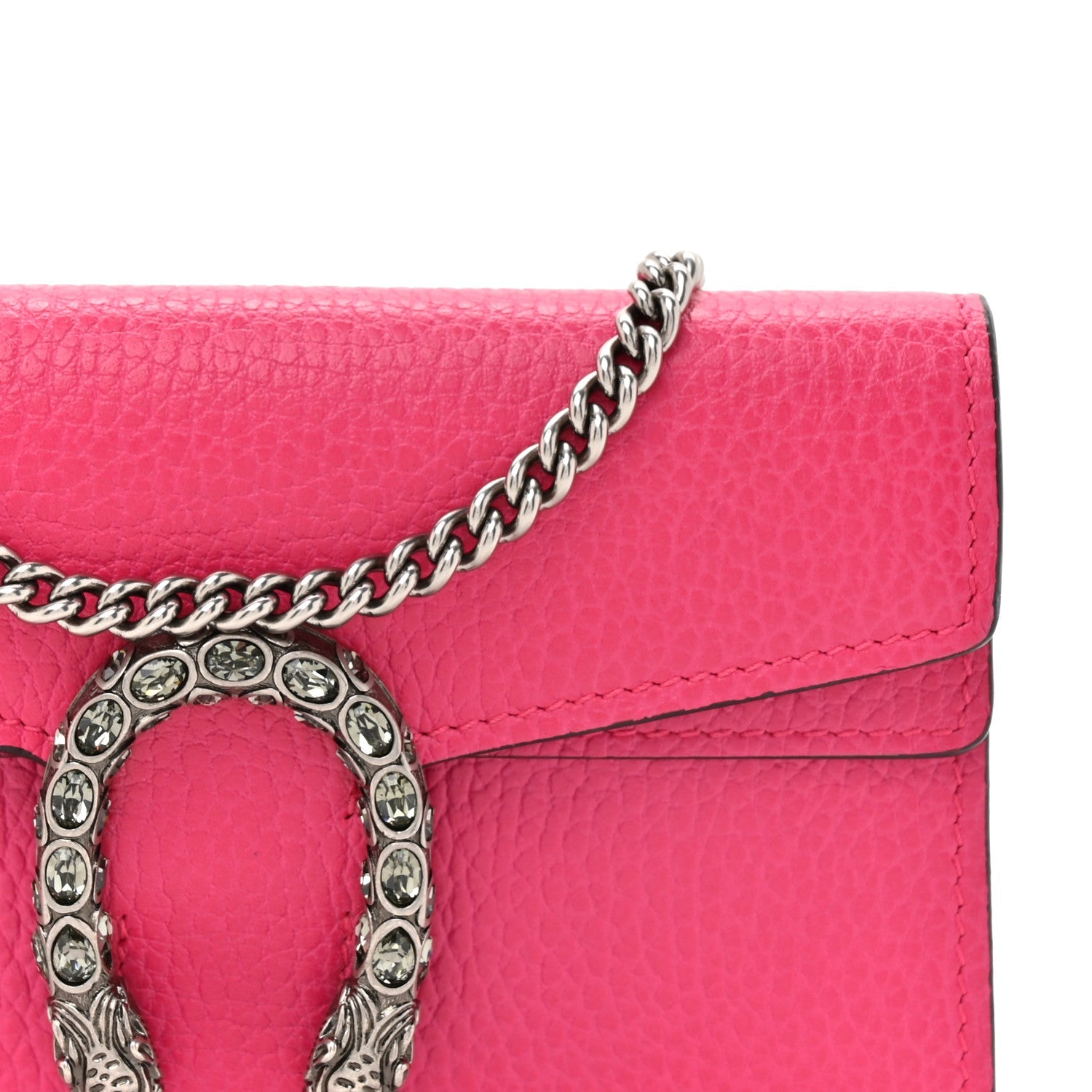 Dollar Calfskin Crystal Super Mini Dionysus Shoulder Bag Box Pink Black Diamond