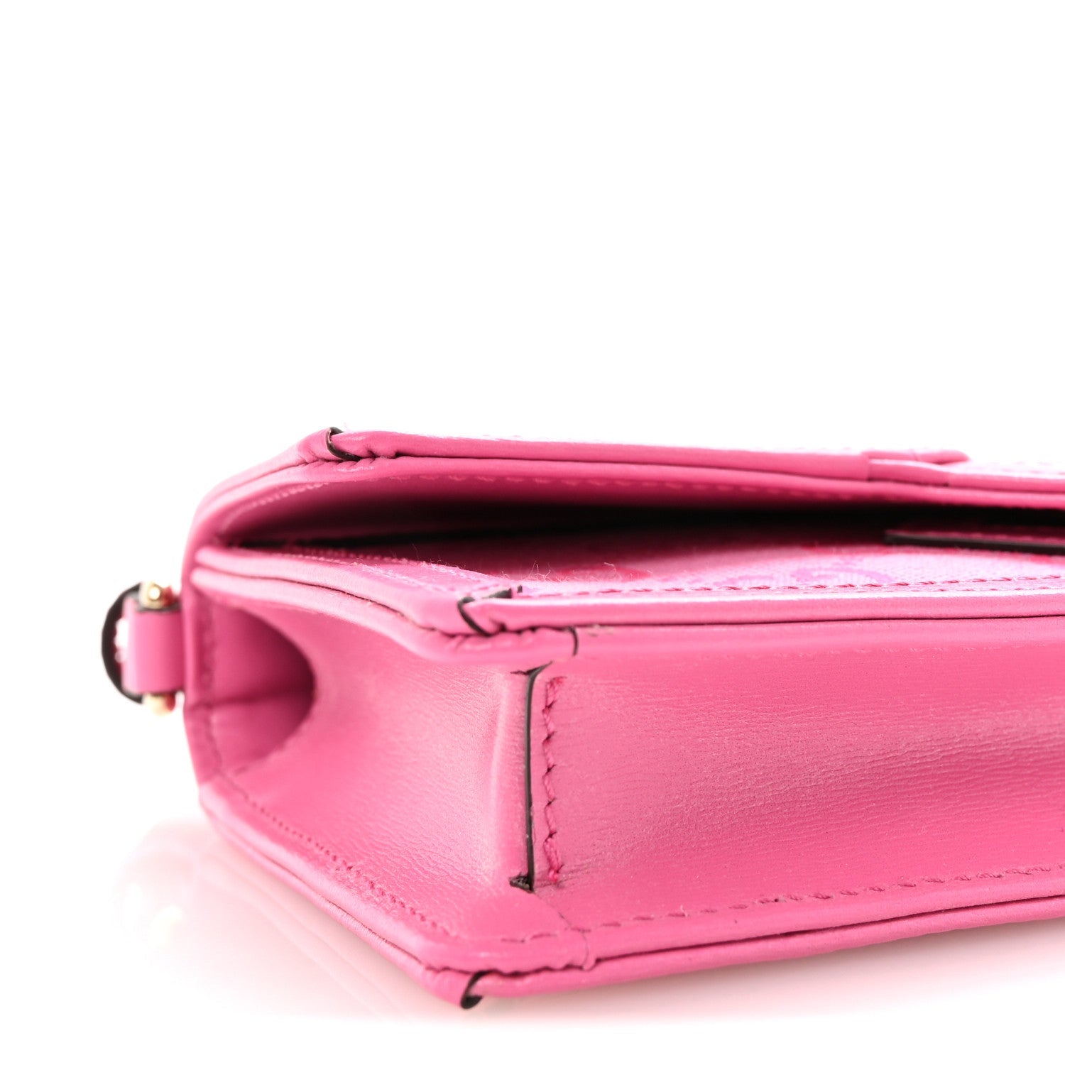 GG Monogram Scratch Lux Calfskin Mini Luce Shoulder Bag Rose Dark Blossom