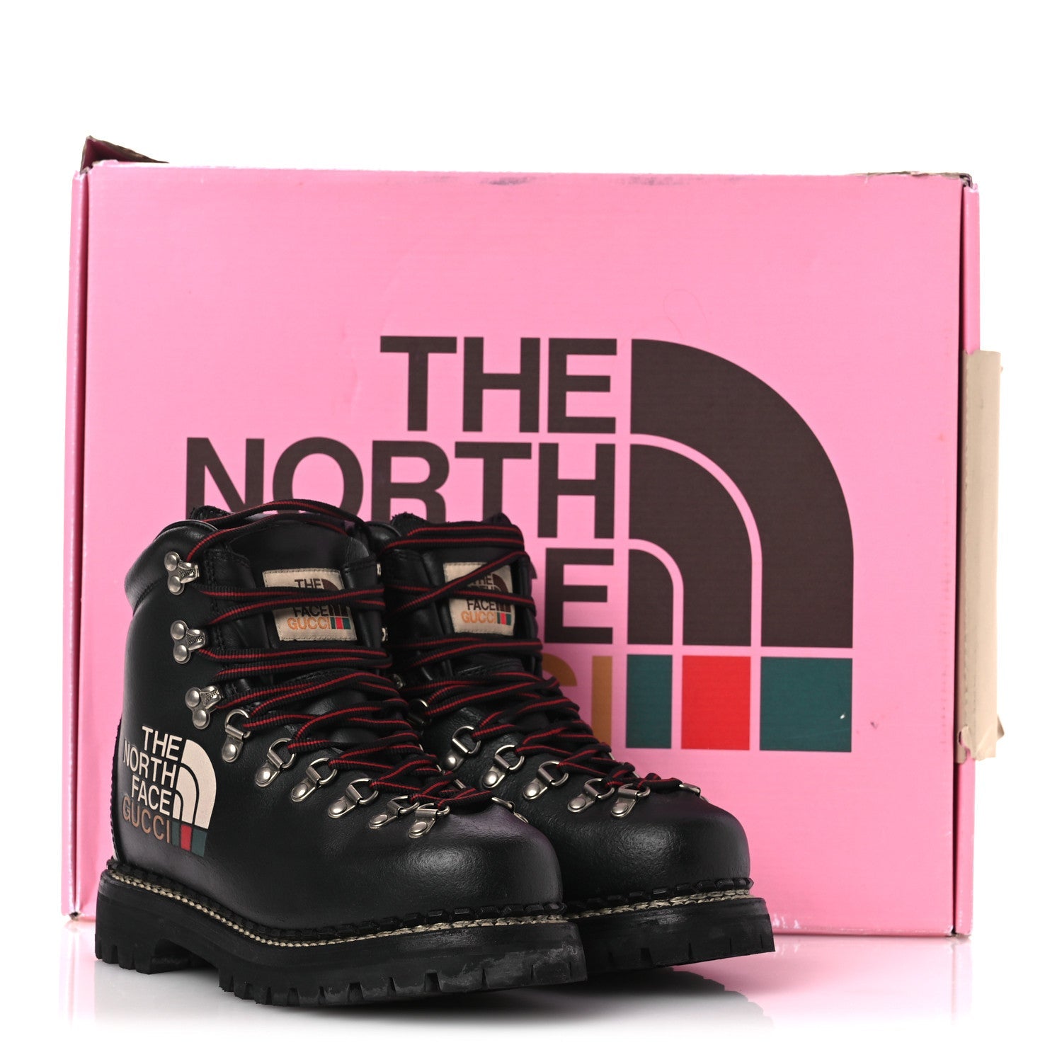 X THE NORTH FACE Calfskin Womens Hiking Ankle Boots 37.5 Black