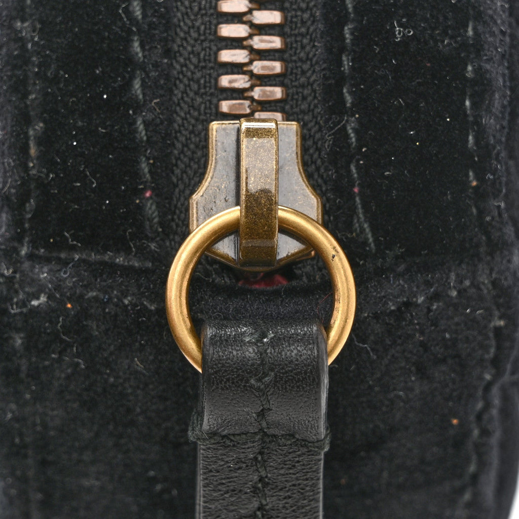 Velvet Matelasse GG Marmont Belt Bag 75 30 Black