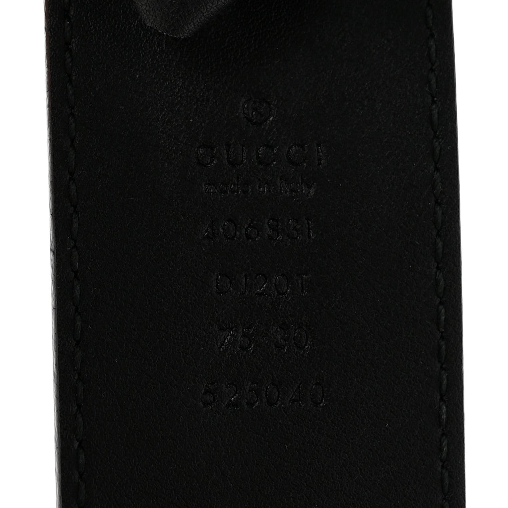 Textured Calfskin Double G 40mm Belt 75 30 Black