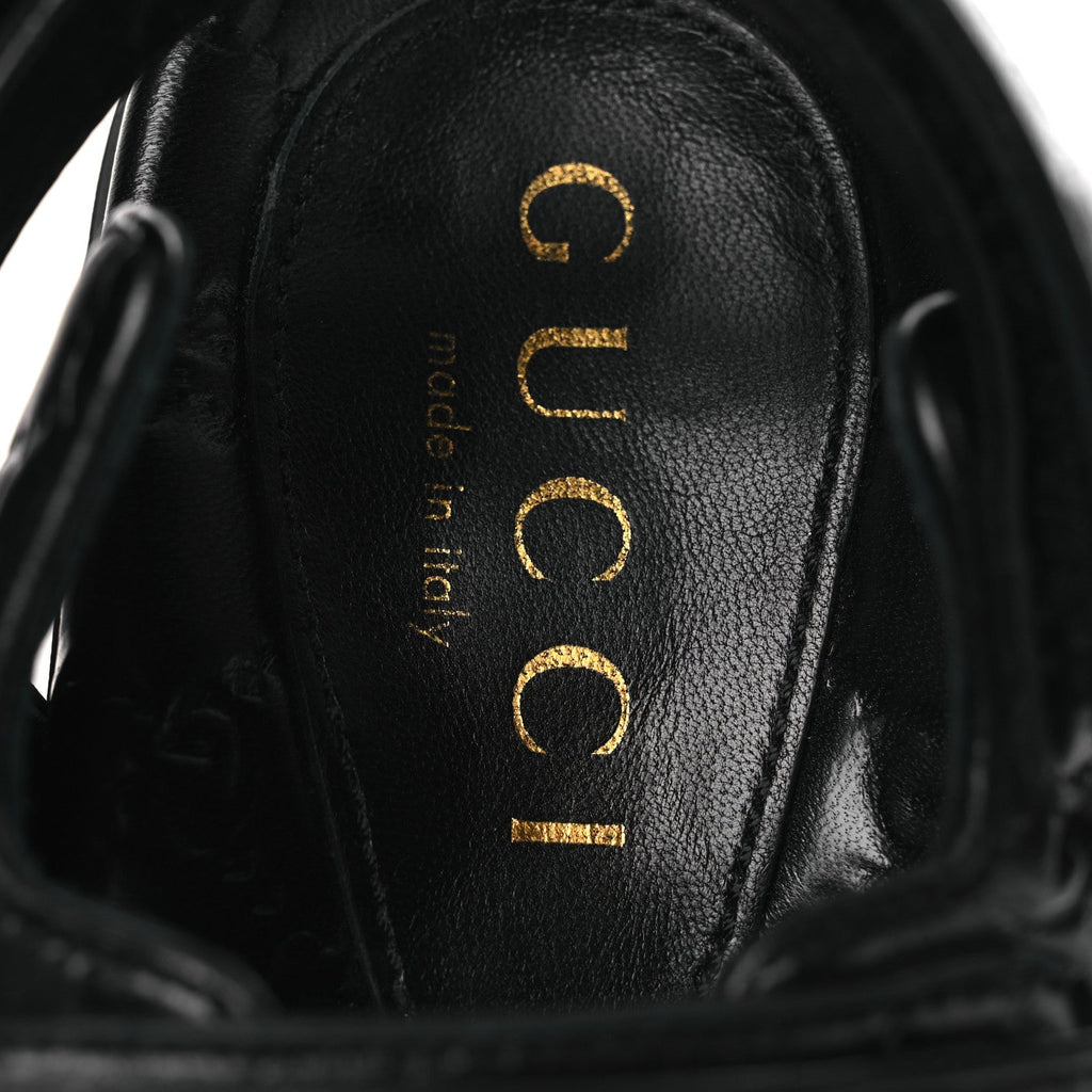 Guccissima GG Embossed Womens Sandals 37 Black