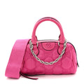 Nylon Calfskin Enamel GG Matelasse Mini Bowler Bag Lovely
