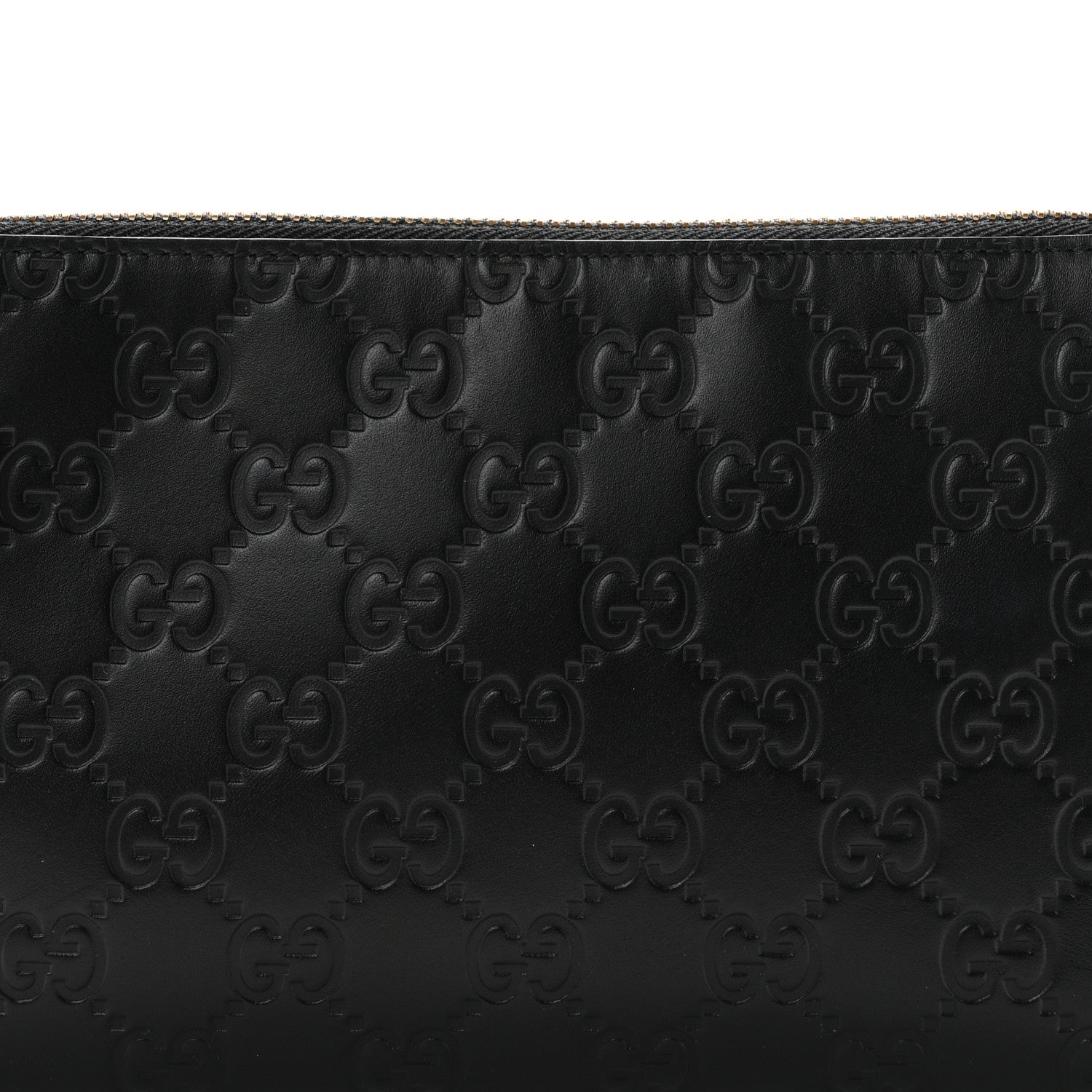 Guccissima Signature Wrist Wallet Black