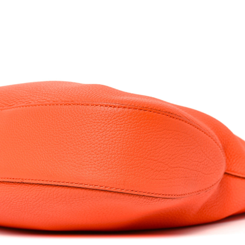 Soft Grained Calfskin Large Jackie Hobo Orange