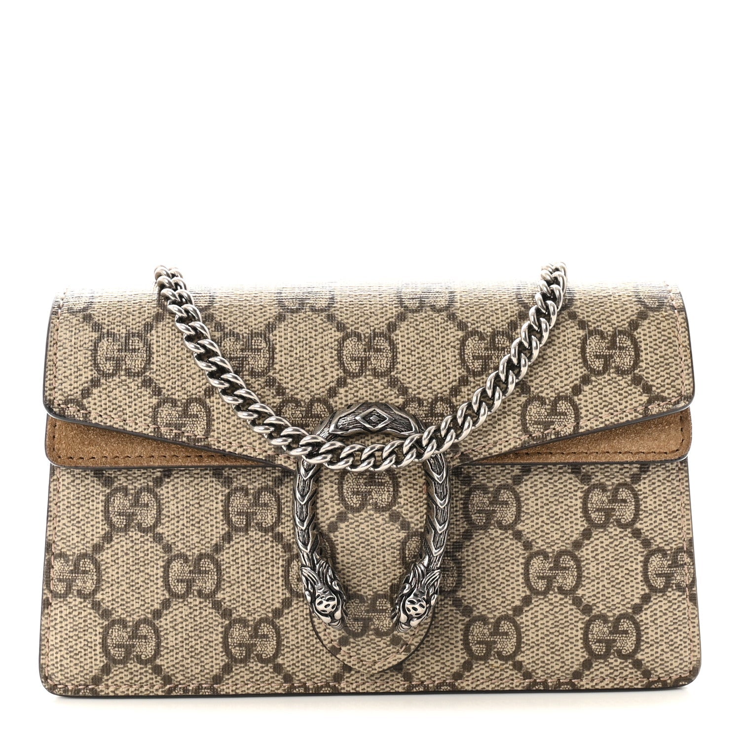 GG Supreme Monogram Super Mini Dionysus Shoulder Bag Taupe