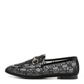 Tela Retino Kid Scamosciato Crystal GG Monogram Jordaan Loafer 35.5 Black