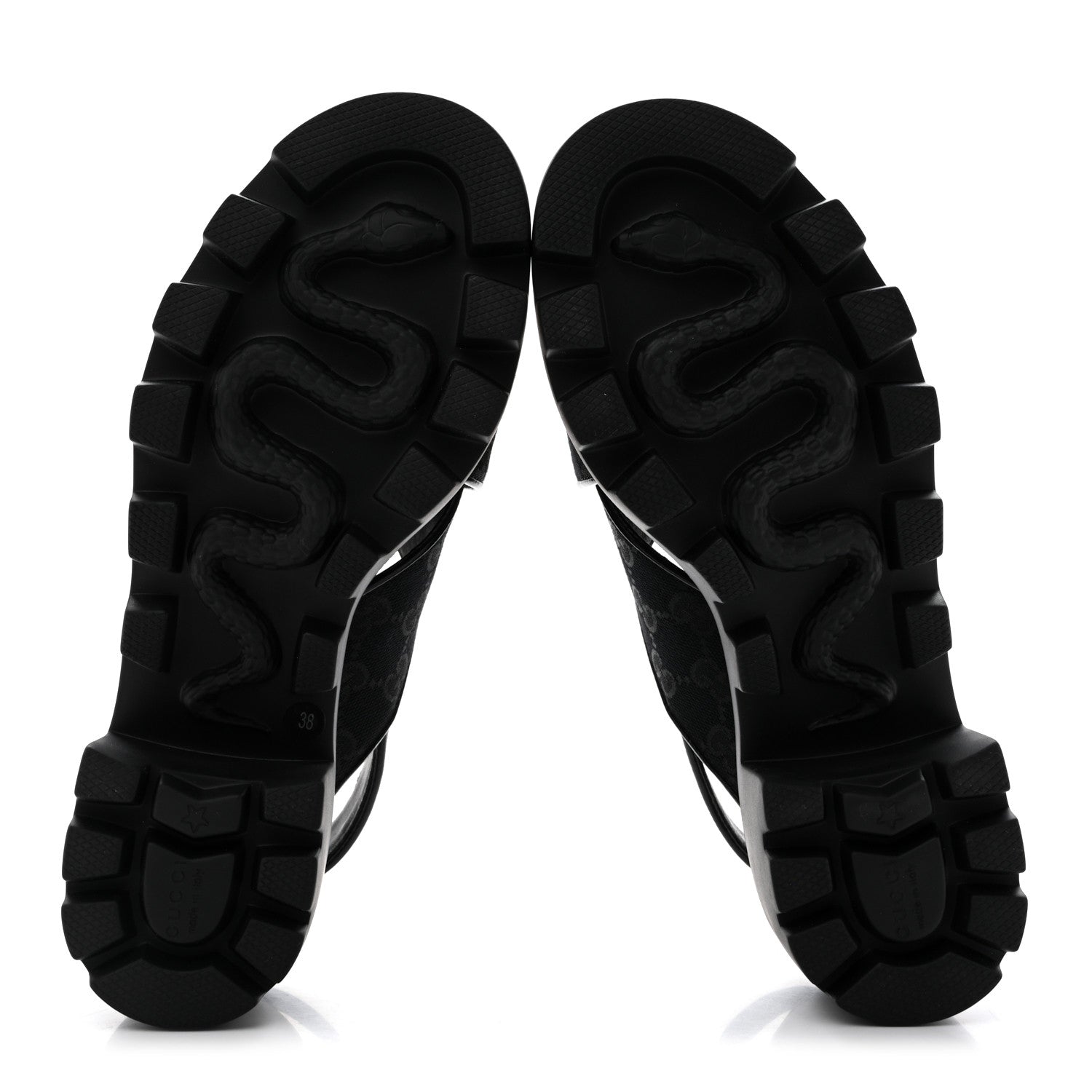 Monogram Granada Kid Trip 40/72mm Lug Sole Sandals 38 Black
