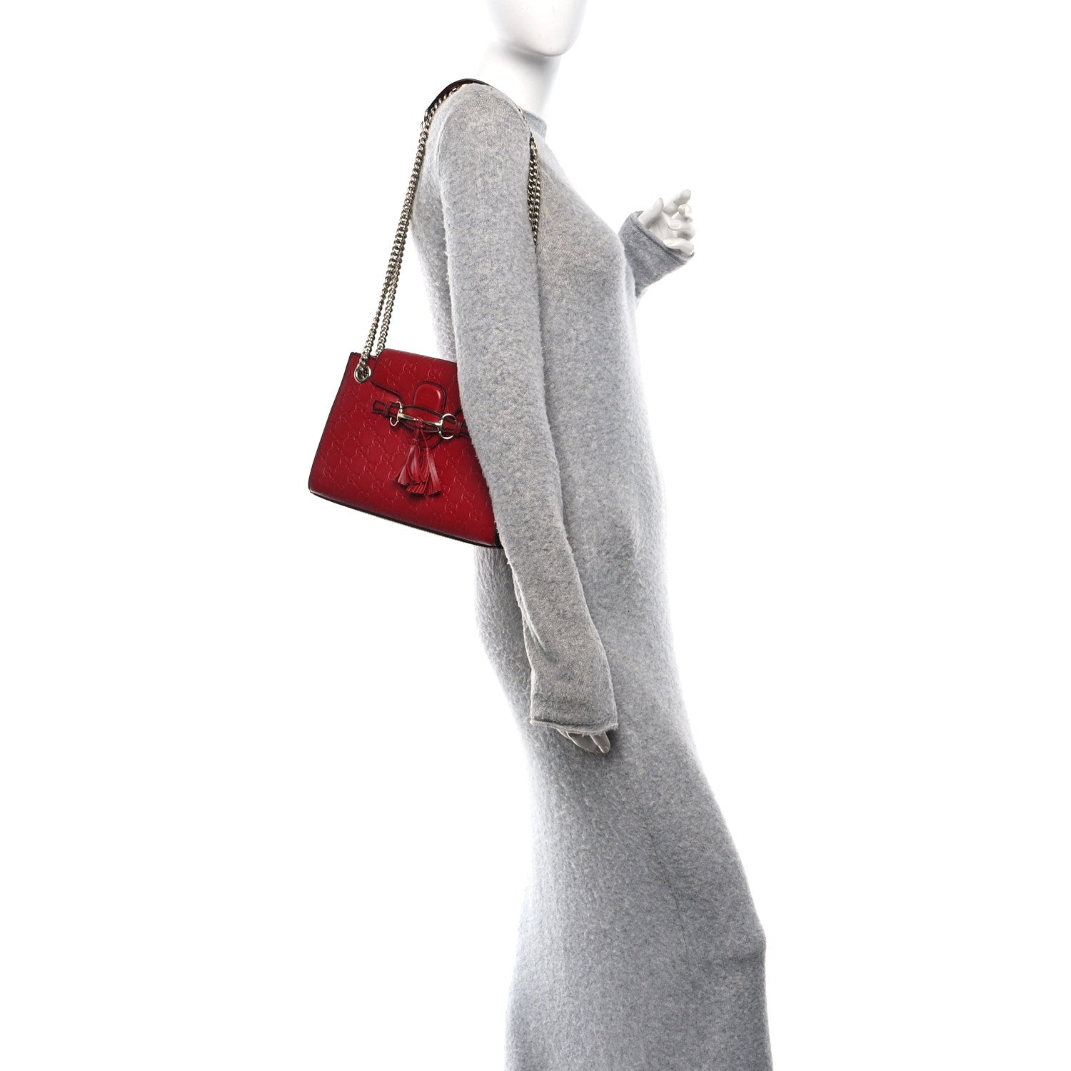 Guccissima Small Emily Shoulder Bag Red