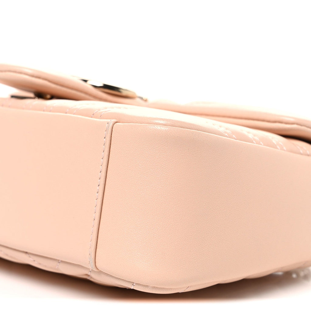 Lambskin Matelasse Medium GG Marmont Shoulder Bag Light Pink