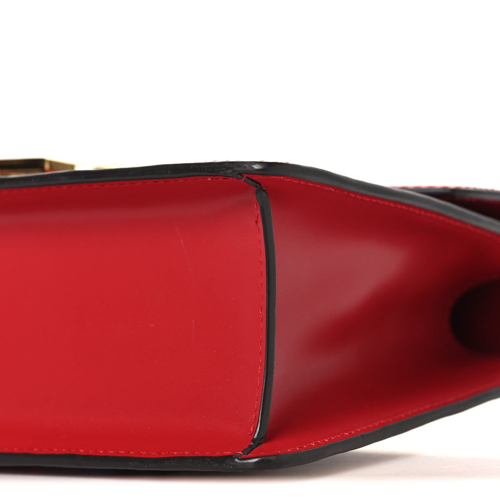 Calfskin Small Sylvie Shoulder Bag Hibiscus Red
