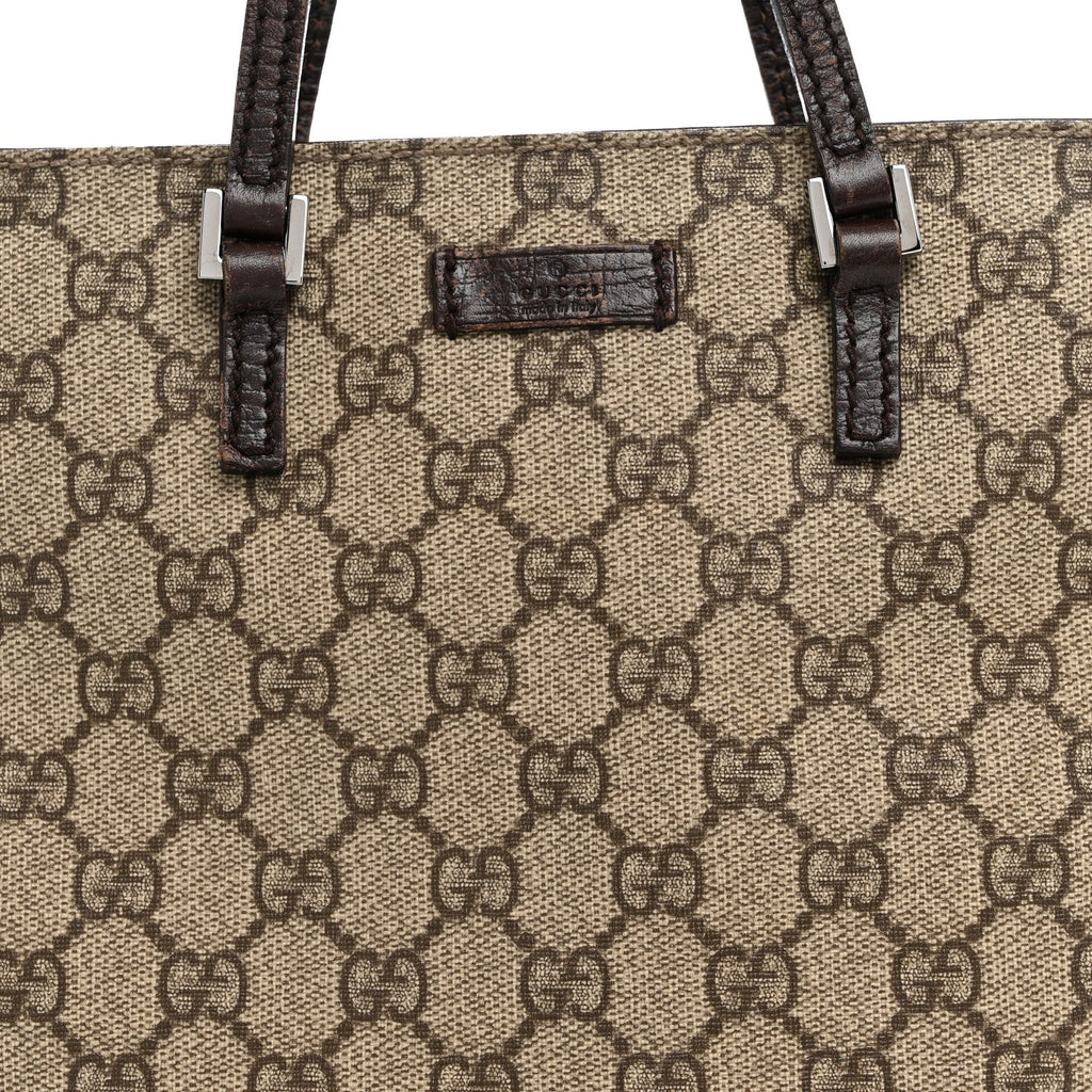 GG Plus Monogram Flat Vertical Tote Dark Brown
