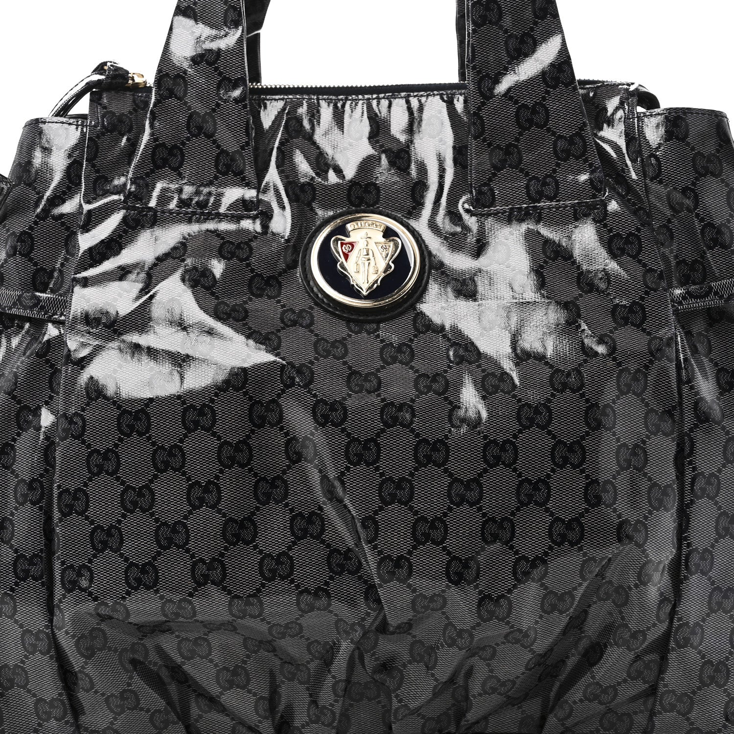 Crystal Monogram Hysteria Tote Navy Blue