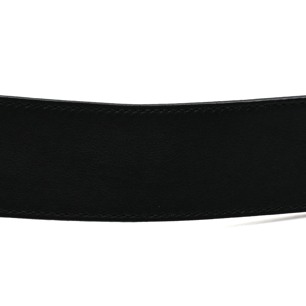 Textured Dollar Calfskin Nickel Double G 40mm Belt 75 30 Black