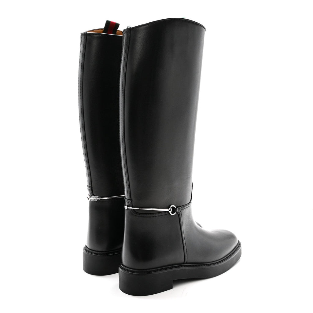 Marot Lux Michelangelo Slim Horsebit Riding Boots 37.5 Black