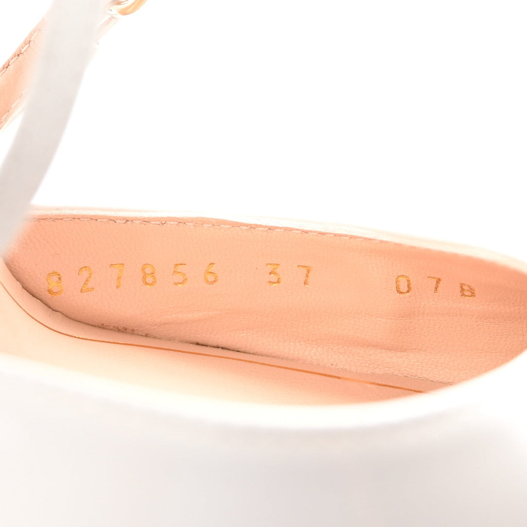 Regent Calfskin Wedge Mules 37 White