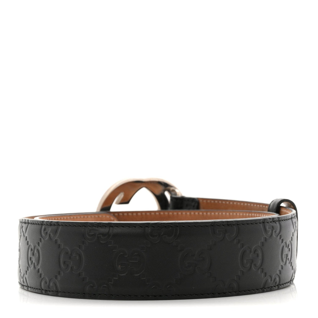 Guccissima Signature Interlocking G 40mm Belt 80 32 Black