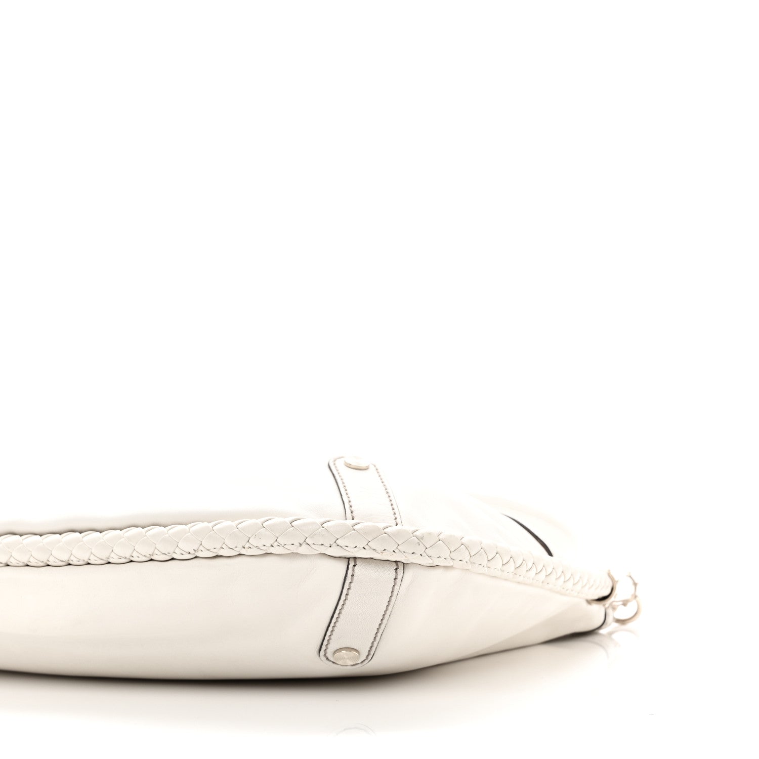 Calfskin Britt Medium Shoulder Bag White