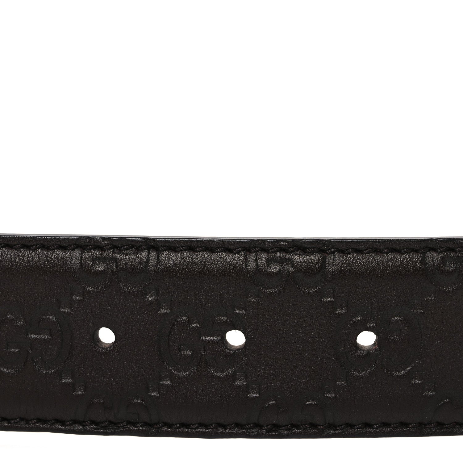 Calfskin Interlocking G Belt 95 38 Dark Brown