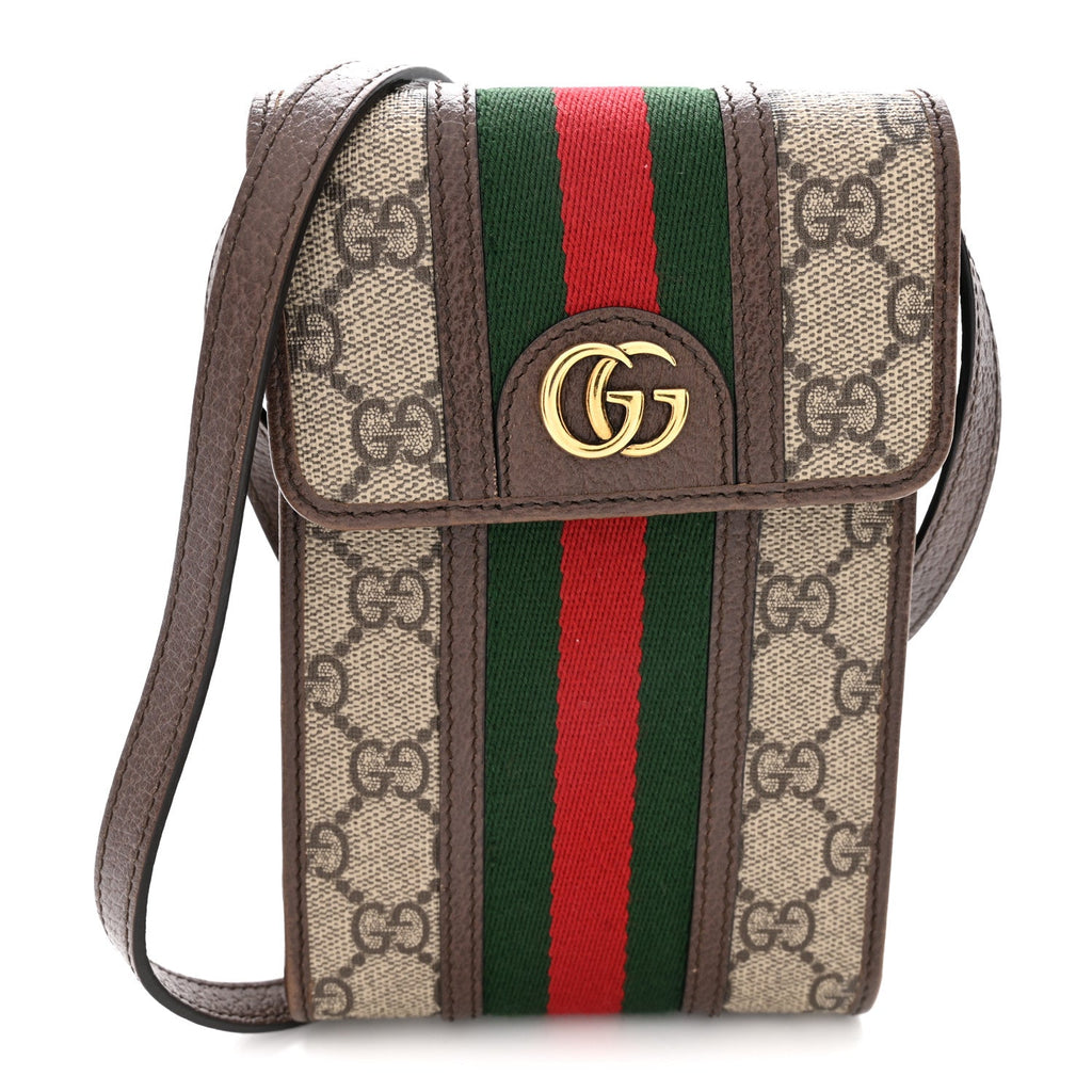 GG Supreme Monogram Web Mini Ophidia Crossbody Bag Beige New Acero