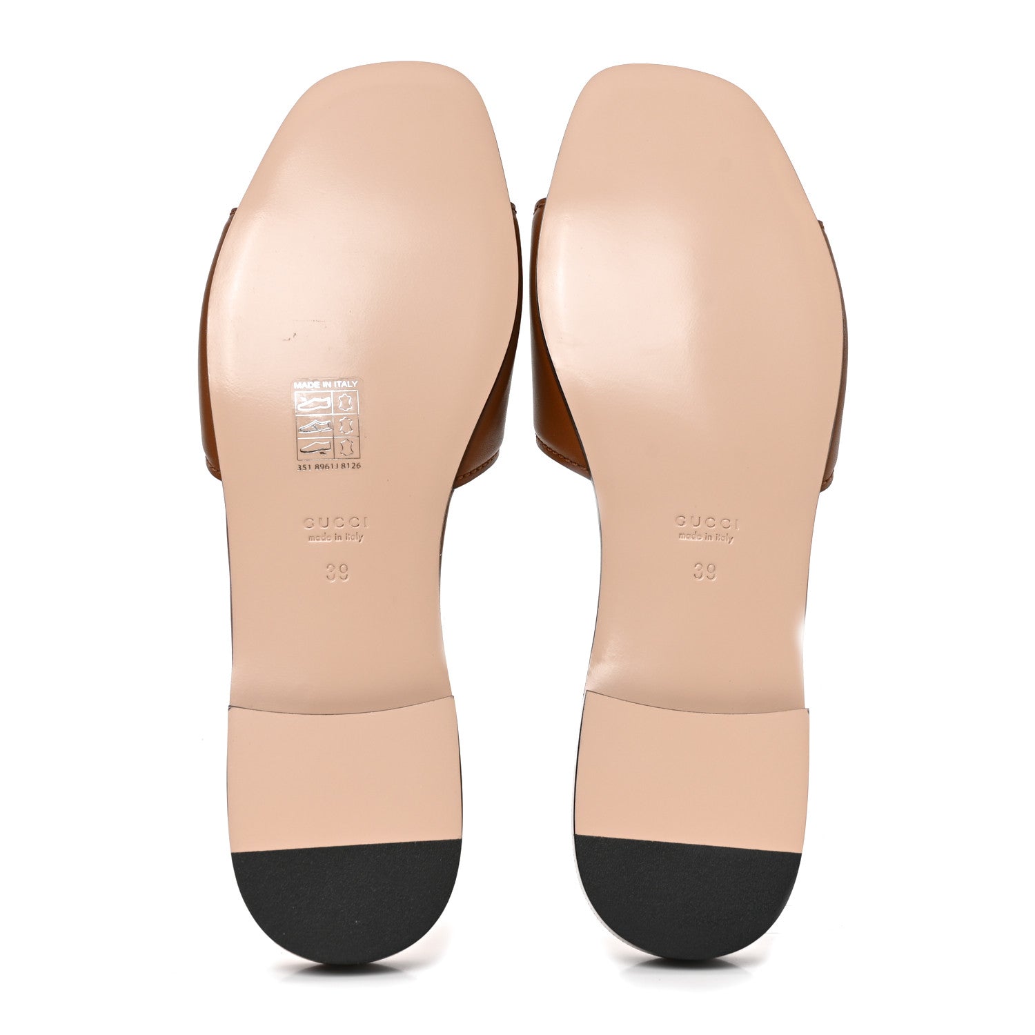 Cosmos Softy Calfskin Interlocking G Cut Out Slide Sandals 39 Cuir