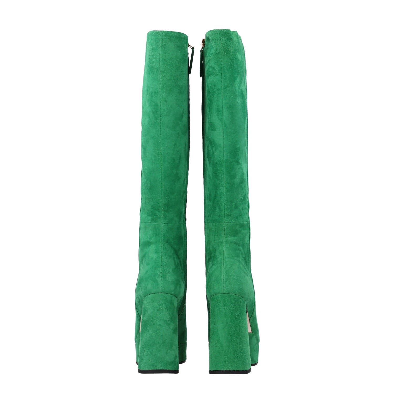 Kid Scamosciato Knee High Boots 37 Green